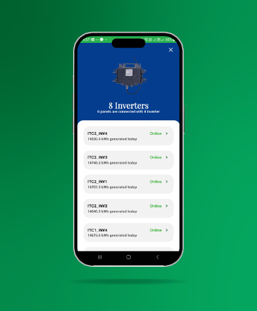 True Power solar app screen 1